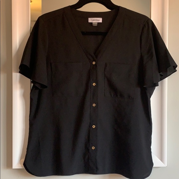 Calvin Klein Button Down Blouse - Picture 1 of 5